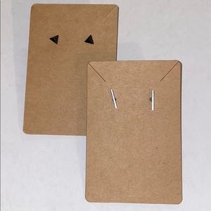 🖤🤍Black Silver Post Minimal Minimalist Earrings